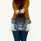 Canterbury Bankstown Bulldogs Rugby Leather Bag The Scream of Lightning Eyes - Indigenous Dot Ripping Effect