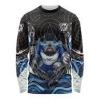 Canterbury Bankstown Bulldogs Rugby Long Sleeve Shirt The Scream of Lightning Eyes - Indigenous Dot Ripping Effect