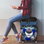 Canterbury Bankstown Bulldogs Rugby Luggage Cover The Scream of Lightning Eyes - Indigenous Dot Ripping Effect