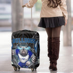 Canterbury Bankstown Bulldogs Rugby Luggage Cover The Scream of Lightning Eyes - Indigenous Dot Ripping Effect
