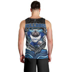 Canterbury Bankstown Bulldogs Rugby Men Tank Top The Scream of Lightning Eyes - Indigenous Dot Ripping Effect