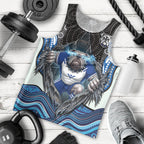 Canterbury Bankstown Bulldogs Rugby Men Tank Top The Scream of Lightning Eyes - Indigenous Dot Ripping Effect