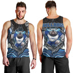 Canterbury Bankstown Bulldogs Rugby Men Tank Top The Scream of Lightning Eyes - Indigenous Dot Ripping Effect