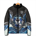 Canterbury Bankstown Bulldogs Rugby Padded Jacket The Scream of Lightning Eyes - Indigenous Dot Ripping Effect