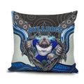 Canterbury Bankstown Bulldogs Rugby Pillow Cover The Scream of Lightning Eyes - Indigenous Dot Ripping Effect