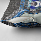 Canterbury Bankstown Bulldogs Rugby Pillow Cover The Scream of Lightning Eyes - Indigenous Dot Ripping Effect