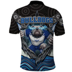 Canterbury Bankstown Bulldogs Rugby Polo Shirt The Scream of Lightning Eyes - Indigenous Dot Ripping Effect