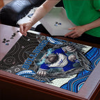 Canterbury Bankstown Bulldogs Rugby Puzzle The Scream of Lightning Eyes - Indigenous Dot Ripping Effect