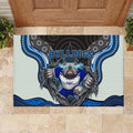 Canterbury Bankstown Bulldogs Rugby Rubber Doormat The Scream of Lightning Eyes - Indigenous Dot Ripping Effect
