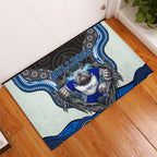 Canterbury Bankstown Bulldogs Rugby Rubber Doormat The Scream of Lightning Eyes - Indigenous Dot Ripping Effect
