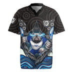 Canterbury Bankstown Bulldogs Rugby Rugby Jersey The Scream of Lightning Eyes - Indigenous Dot Ripping Effect