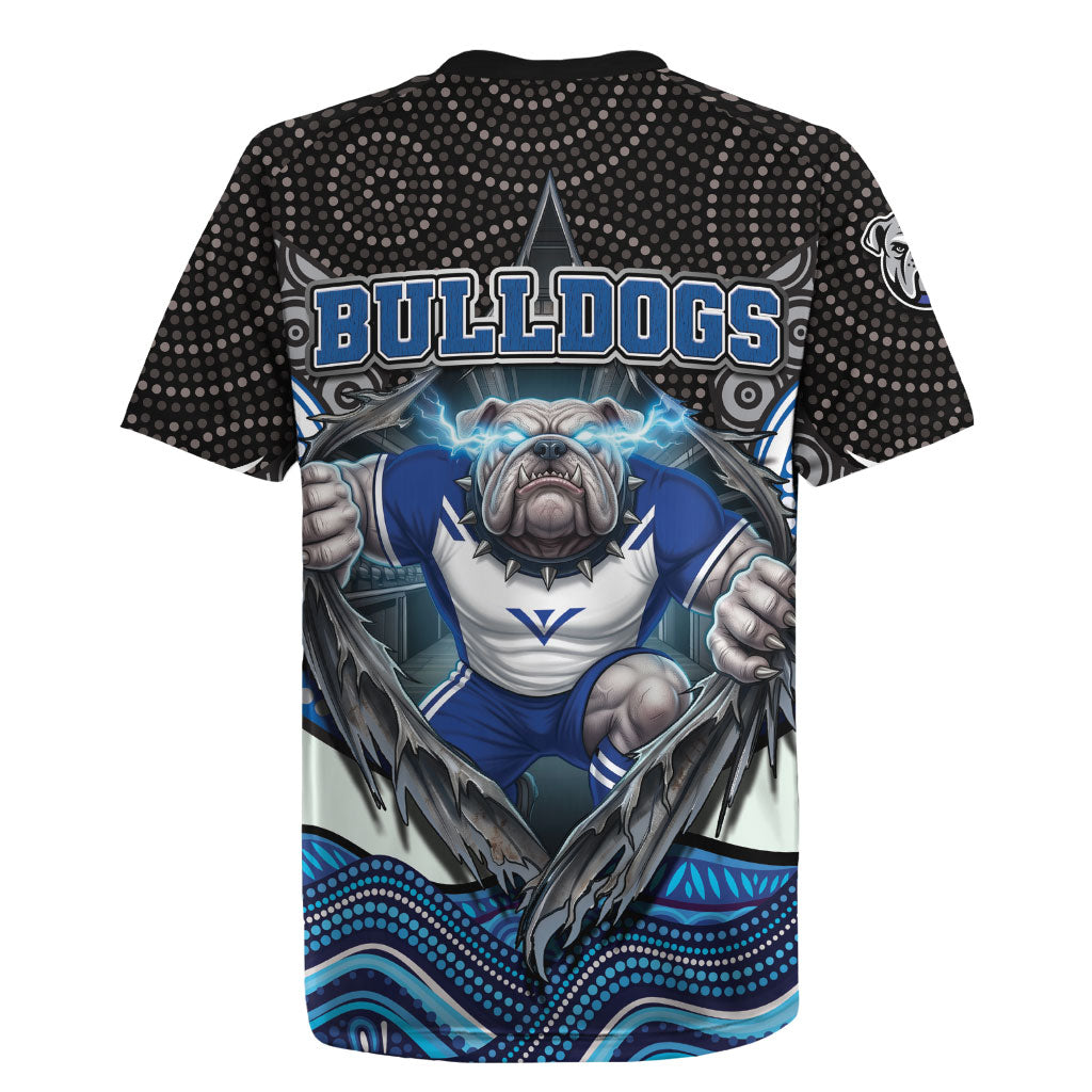 Canterbury Bankstown Bulldogs Rugby Rugby Jersey The Scream of Lightning Eyes - Indigenous Dot Ripping Effect