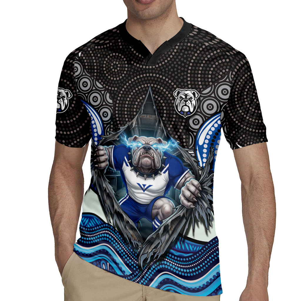 Canterbury Bankstown Bulldogs Rugby Rugby Jersey The Scream of Lightning Eyes - Indigenous Dot Ripping Effect