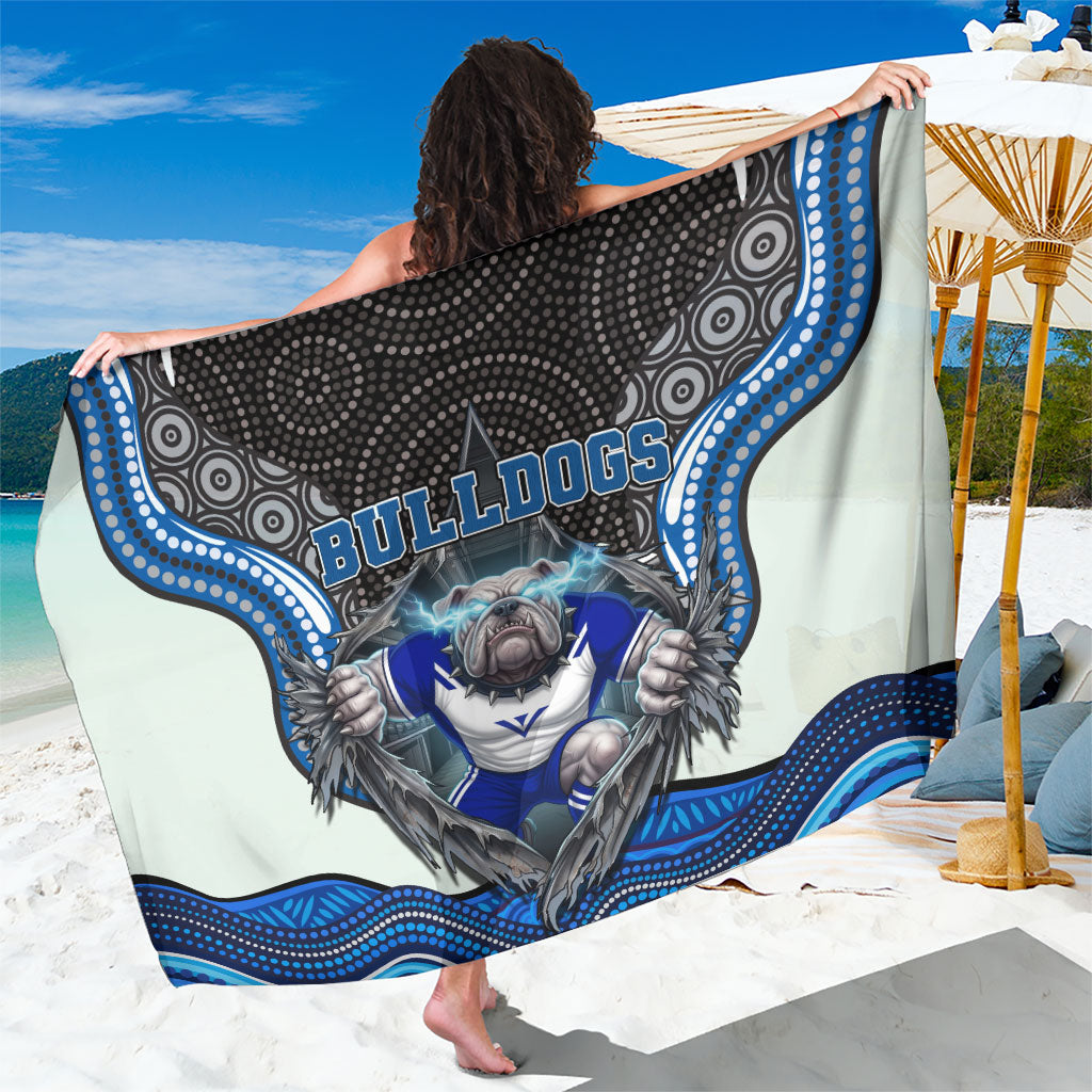 Canterbury Bankstown Bulldogs Rugby Sarong The Scream of Lightning Eyes - Indigenous Dot Ripping Effect