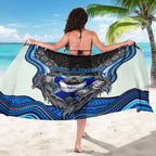 Canterbury Bankstown Bulldogs Rugby Sarong The Scream of Lightning Eyes - Indigenous Dot Ripping Effect