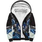 Canterbury Bankstown Bulldogs Rugby Sherpa Hoodie The Scream of Lightning Eyes - Indigenous Dot Ripping Effect
