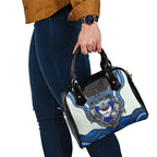 Canterbury Bankstown Bulldogs Rugby Shoulder Handbag The Scream of Lightning Eyes - Indigenous Dot Ripping Effect