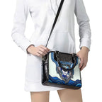 Canterbury Bankstown Bulldogs Rugby Shoulder Handbag The Scream of Lightning Eyes - Indigenous Dot Ripping Effect