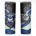 Canterbury Bankstown Bulldogs Rugby Skinny Tumbler The Scream of Lightning Eyes - Indigenous Dot Ripping Effect