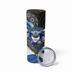 Canterbury Bankstown Bulldogs Rugby Skinny Tumbler The Scream of Lightning Eyes - Indigenous Dot Ripping Effect