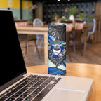 Canterbury Bankstown Bulldogs Rugby Skinny Tumbler The Scream of Lightning Eyes - Indigenous Dot Ripping Effect