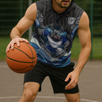 Canterbury Bankstown Bulldogs Rugby Sleeveless Hoodie The Scream of Lightning Eyes - Indigenous Dot Ripping Effect