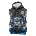 Canterbury Bankstown Bulldogs Rugby Sleeveless Zip Hoodie The Scream of Lightning Eyes - Indigenous Dot Ripping Effect