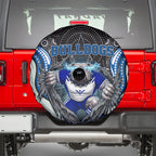 Canterbury Bankstown Bulldogs Rugby Spare Tire Cover The Scream of Lightning Eyes - Indigenous Dot Ripping Effect