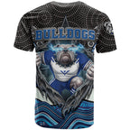 Canterbury Bankstown Bulldogs Rugby T Shirt The Scream of Lightning Eyes - Indigenous Dot Ripping Effect