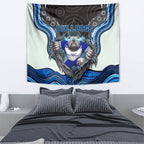 Canterbury Bankstown Bulldogs Rugby Tapestry The Scream of Lightning Eyes - Indigenous Dot Ripping Effect
