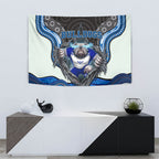 Canterbury Bankstown Bulldogs Rugby Tapestry The Scream of Lightning Eyes - Indigenous Dot Ripping Effect