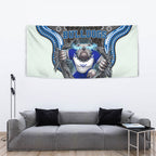 Canterbury Bankstown Bulldogs Rugby Tapestry The Scream of Lightning Eyes - Indigenous Dot Ripping Effect