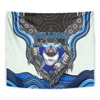 Canterbury Bankstown Bulldogs Rugby Tapestry The Scream of Lightning Eyes - Indigenous Dot Ripping Effect