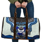 Canterbury Bankstown Bulldogs Rugby Travel Bag The Scream of Lightning Eyes - Indigenous Dot Ripping Effect