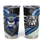 Canterbury Bankstown Bulldogs Rugby Tumbler Cup The Scream of Lightning Eyes - Indigenous Dot Ripping Effect