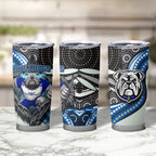 Canterbury Bankstown Bulldogs Rugby Tumbler Cup The Scream of Lightning Eyes - Indigenous Dot Ripping Effect