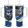 Canterbury Bankstown Bulldogs Rugby Tumbler With Handle The Scream of Lightning Eyes - Indigenous Dot Ripping Effect