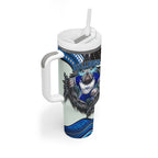 Canterbury Bankstown Bulldogs Rugby Tumbler With Handle The Scream of Lightning Eyes - Indigenous Dot Ripping Effect