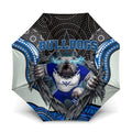 Canterbury Bankstown Bulldogs Rugby Umbrella The Scream of Lightning Eyes - Indigenous Dot Ripping Effect