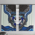 Canterbury Bankstown Bulldogs Rugby Window Curtain The Scream of Lightning Eyes - Indigenous Dot Ripping Effect
