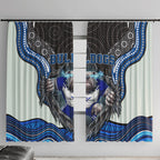 Canterbury Bankstown Bulldogs Rugby Window Curtain The Scream of Lightning Eyes - Indigenous Dot Ripping Effect