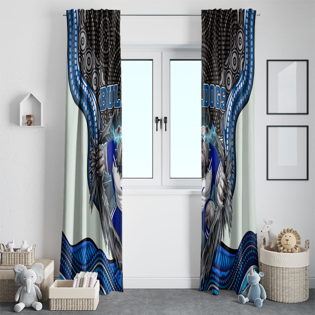 Canterbury Bankstown Bulldogs Rugby Window Curtain The Scream of Lightning Eyes - Indigenous Dot Ripping Effect