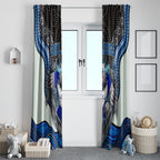 Canterbury Bankstown Bulldogs Rugby Window Curtain The Scream of Lightning Eyes - Indigenous Dot Ripping Effect