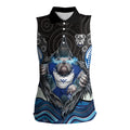 Canterbury Bankstown Bulldogs Rugby Women Sleeveless Polo Shirt The Scream of Lightning Eyes - Indigenous Dot Ripping Effect