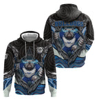 Canterbury Bankstown Bulldogs Rugby Zip Hoodie The Scream of Lightning Eyes - Indigenous Dot Ripping Effect