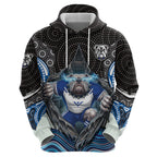 Canterbury Bankstown Bulldogs Rugby Zip Hoodie The Scream of Lightning Eyes - Indigenous Dot Ripping Effect