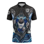 Canterbury Bankstown Bulldogs Rugby Zipper Polo Shirt The Scream of Lightning Eyes - Indigenous Dot Ripping Effect