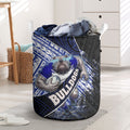 Bulldogs Rugby Laundry Basket Tribal Polynesian Power Art - Lightning Mascot