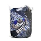 Bulldogs Rugby Laundry Basket Tribal Polynesian Power Art - Lightning Mascot