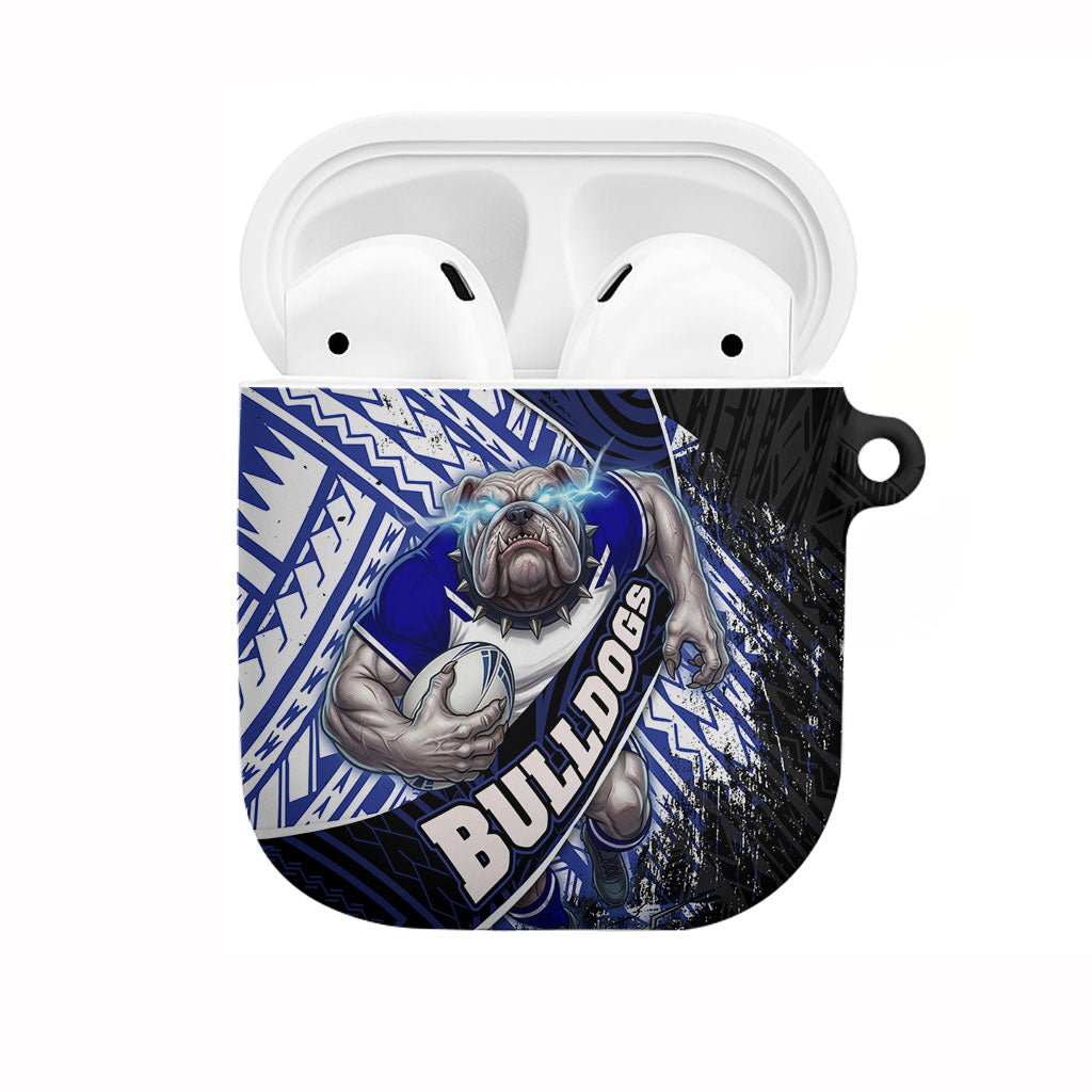 Bulldogs Rugby AirPods Case Tribal Polynesian Power Art - Lightning Mascot